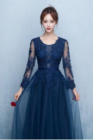 A-line Scoop Prom / Evening Dress