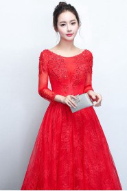 A-line Scoop Prom / Evening Dress