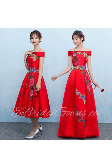 A-line Off-the-shoulder Prom / Evening Dress