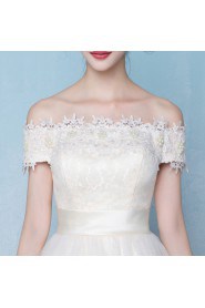 A-line Off-the-shoulder Short / Mini Prom / Evening Dress