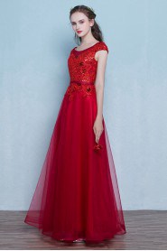 A-line Scoop Prom / Evening Dress