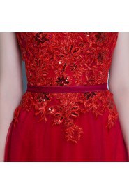 A-line Scoop Prom / Evening Dress