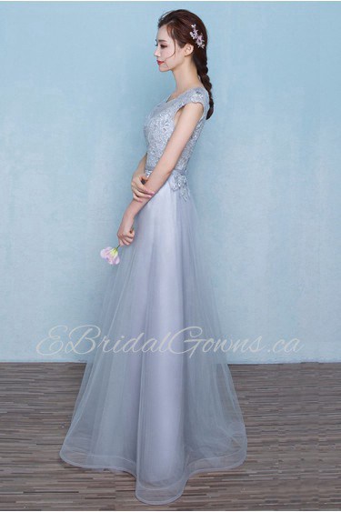 Sheath / Column Scoop Tulle Prom / Evening Dress