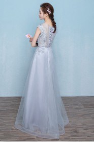 Sheath / Column Scoop Tulle Prom / Evening Dress