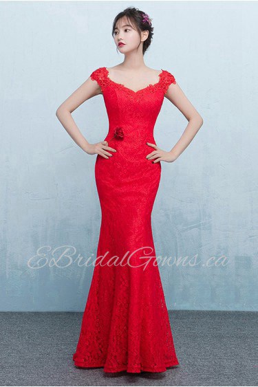 Trumpet / Mermaid Off-the-shoulder Prom / Evening Dress