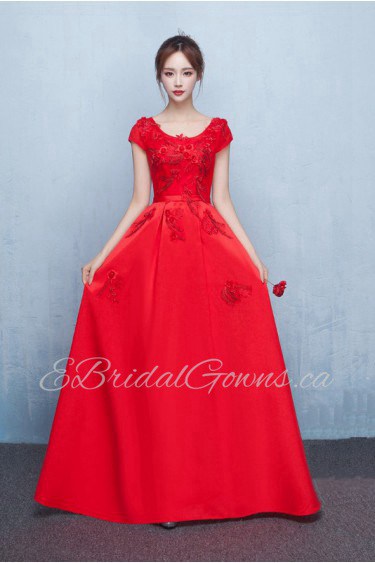 A-line Scoop Prom / Evening Dress