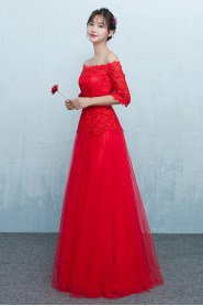 A-line Off-the-shoulder Prom / Evening Dress