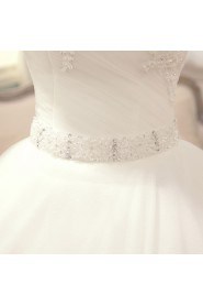 Ball Gown Strapless Tulle Wedding Dress