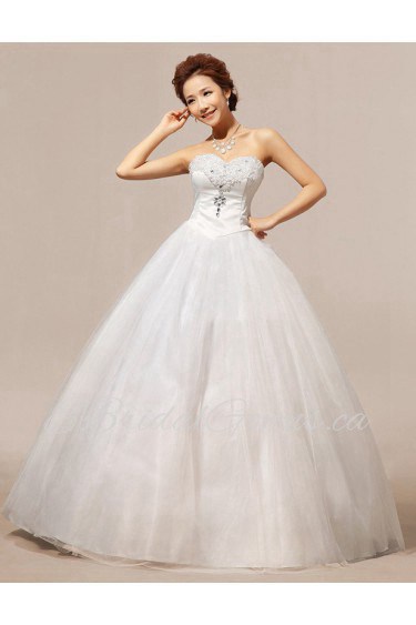 Ball Gown Strapless Tulle Wedding Dress