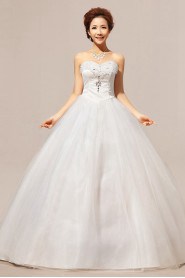 Ball Gown Strapless Tulle Wedding Dress