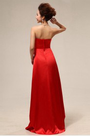 Sheath / Column Strapless Satin Prom / Evening Dress