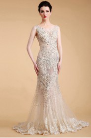 Trumpet / Mermaid Scoop Tulle Prom / Evening Dress