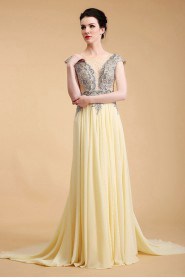 Sheath / Column Scoop Chiffon Prom / Evening Dress