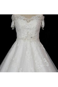 A-line Off-the-shoulder Lace Wedding Dress