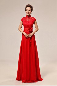 Sheath / Column High Neck Prom / Evening Dress