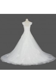 A-line Strapless Lace Wedding Dress