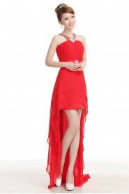 Sheath / Column Halter Chiffon Prom / Evening Dress