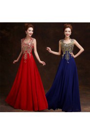 Sheath / Column U-neck Chiffon Prom / Evening Dress