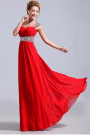 Sheath / Column Scoop Chiffon Prom / Evening Dress