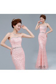 Trumpet / Mermaid Strapless Lace Prom / Evening Dress