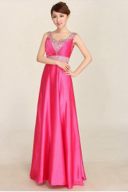 Sheath / Column Square Satin Prom / Evening Dress