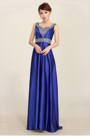 Sheath / Column Square Satin Prom / Evening Dress