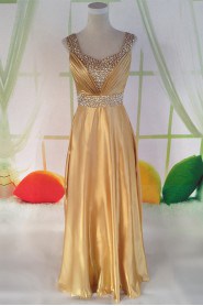 Sheath / Column Square Satin Prom / Evening Dress