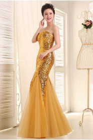 Trumpet / Mermaid Strapless Lace,Satin Prom / Evening Dress