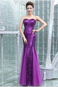 Trumpet / Mermaid Strapless Lace,Satin Prom / Evening Dress