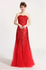 Trumpet / Mermaid Strapless Lace,Satin Prom / Evening Dress