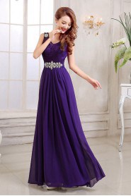 Sheath / Column V-neck Chiffon,Lace Prom / Evening Dress