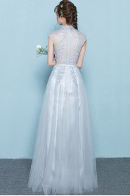 A-line High Neck Prom / Evening Dress