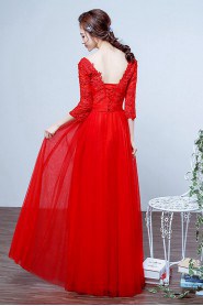 A-line Scoop Prom / Evening Dress