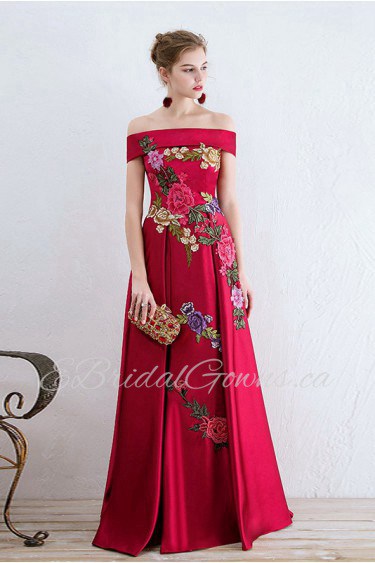 A-line Off-the-shoulder Prom / Evening Dress