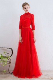 Sheath / Column High Neck Prom / Evening Dress