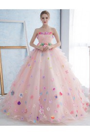 Ball Gown Strapless Tulle Prom / Evening Dress