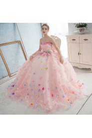 Ball Gown Strapless Tulle Prom / Evening Dress