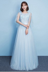 A-line Scoop Prom / Evening Dress