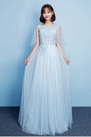 A-line Scoop Prom / Evening Dress