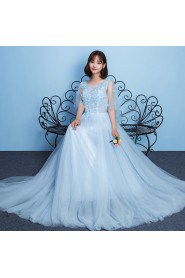 A-line Scoop Prom / Evening Dress