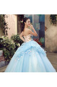 Ball Gown Strapless Tulle Quinceanera Dress