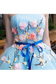 Ball Gown Strapless Tulle Short / Mini Prom / Evening Dress