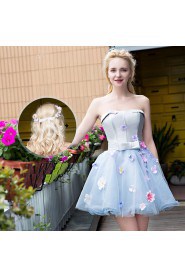 Ball Gown Strapless Tulle Short / Mini Prom / Evening Dress