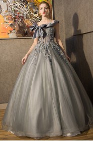 Ball Gown Off-the-shoulder Tulle Prom / Evening Dress