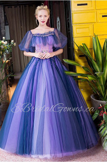 Ball Gown Off-the-shoulder Tulle Prom / Evening Dress