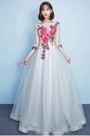 A-line Bateau Prom / Evening Dress