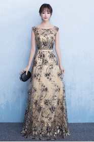 A-line Scoop Prom / Evening Dress