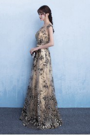 A-line Scoop Prom / Evening Dress