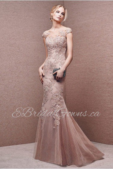 Trumpet / Mermaid Bateau Prom / Evening Dress