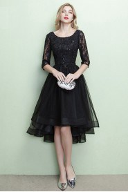 A-line Scoop Knee-length Prom / Evening Dress